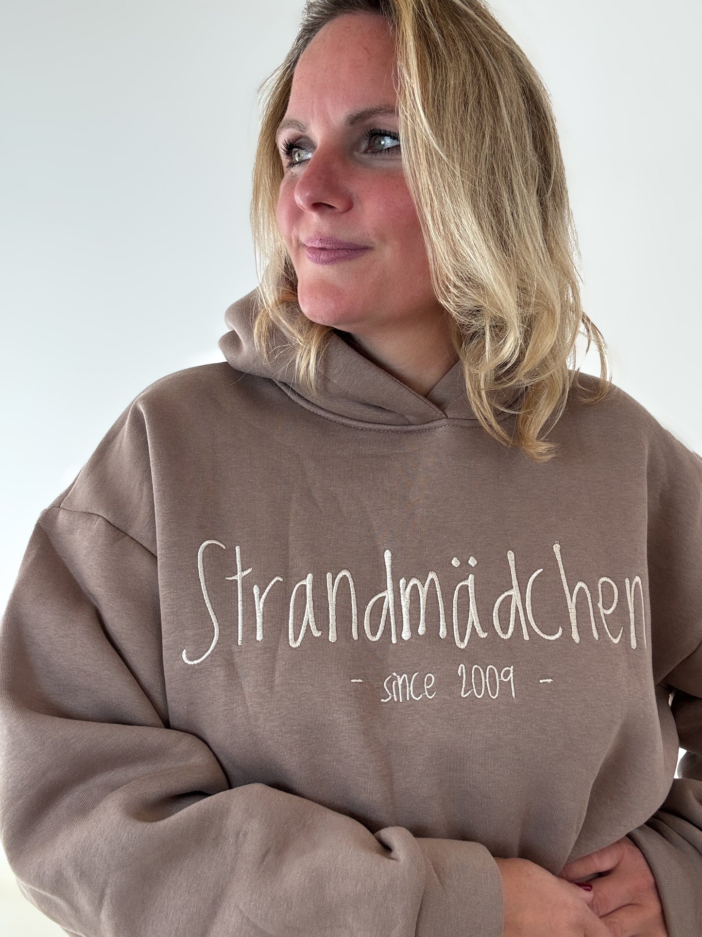 Hoodie Strandmädchen mit Stick