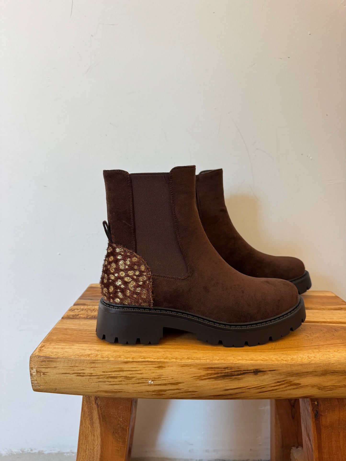 Stiefeletten mit Leoprint