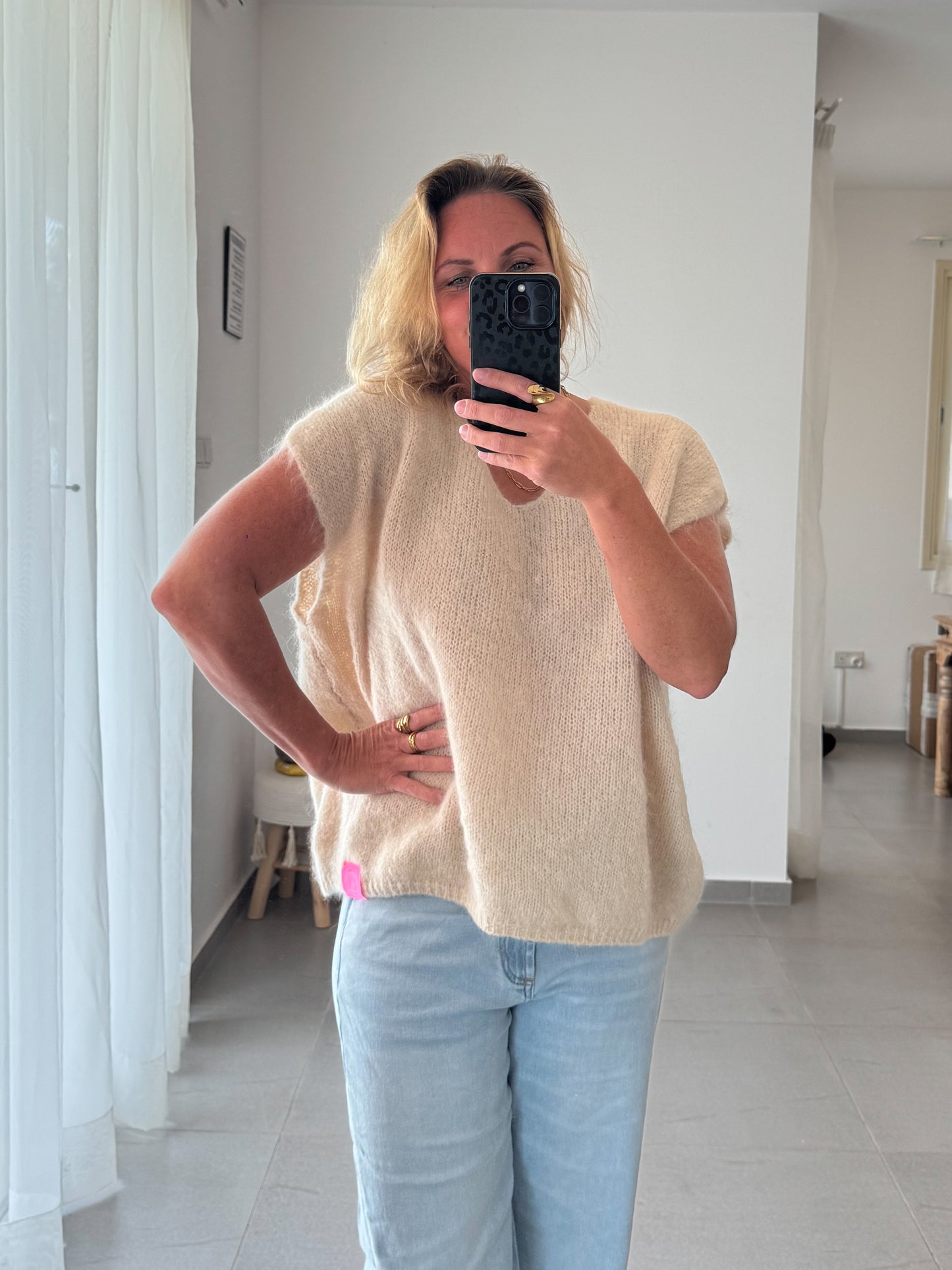 Oversize Pullunder mit Mohair