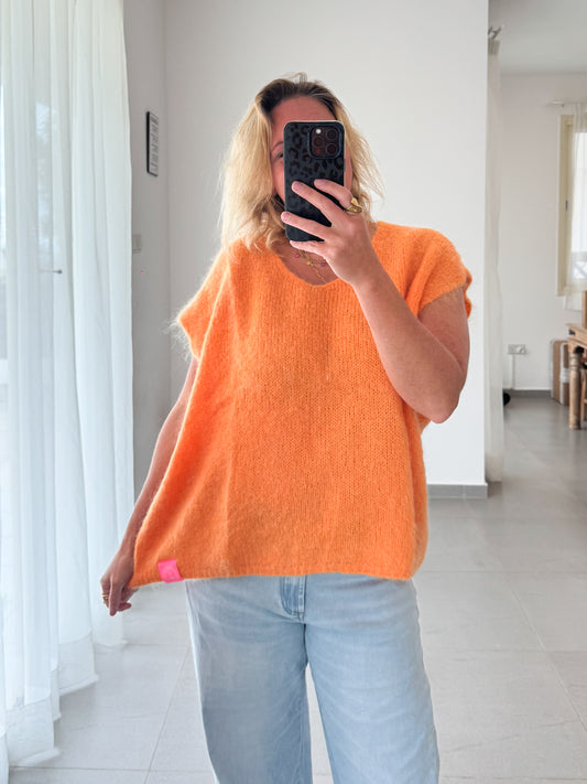Oversize Pullunder mit Mohair