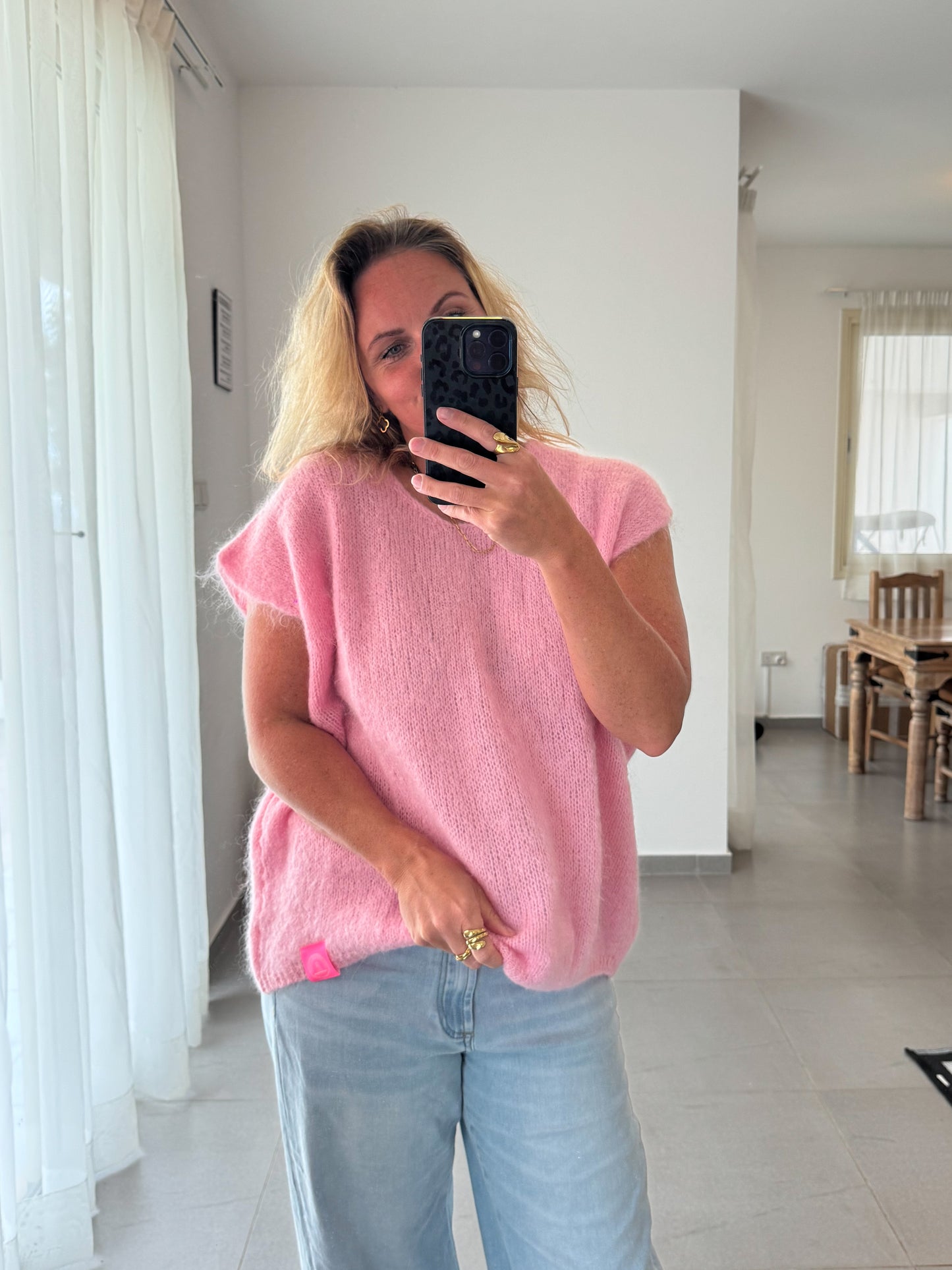Oversize Pullunder mit Mohair