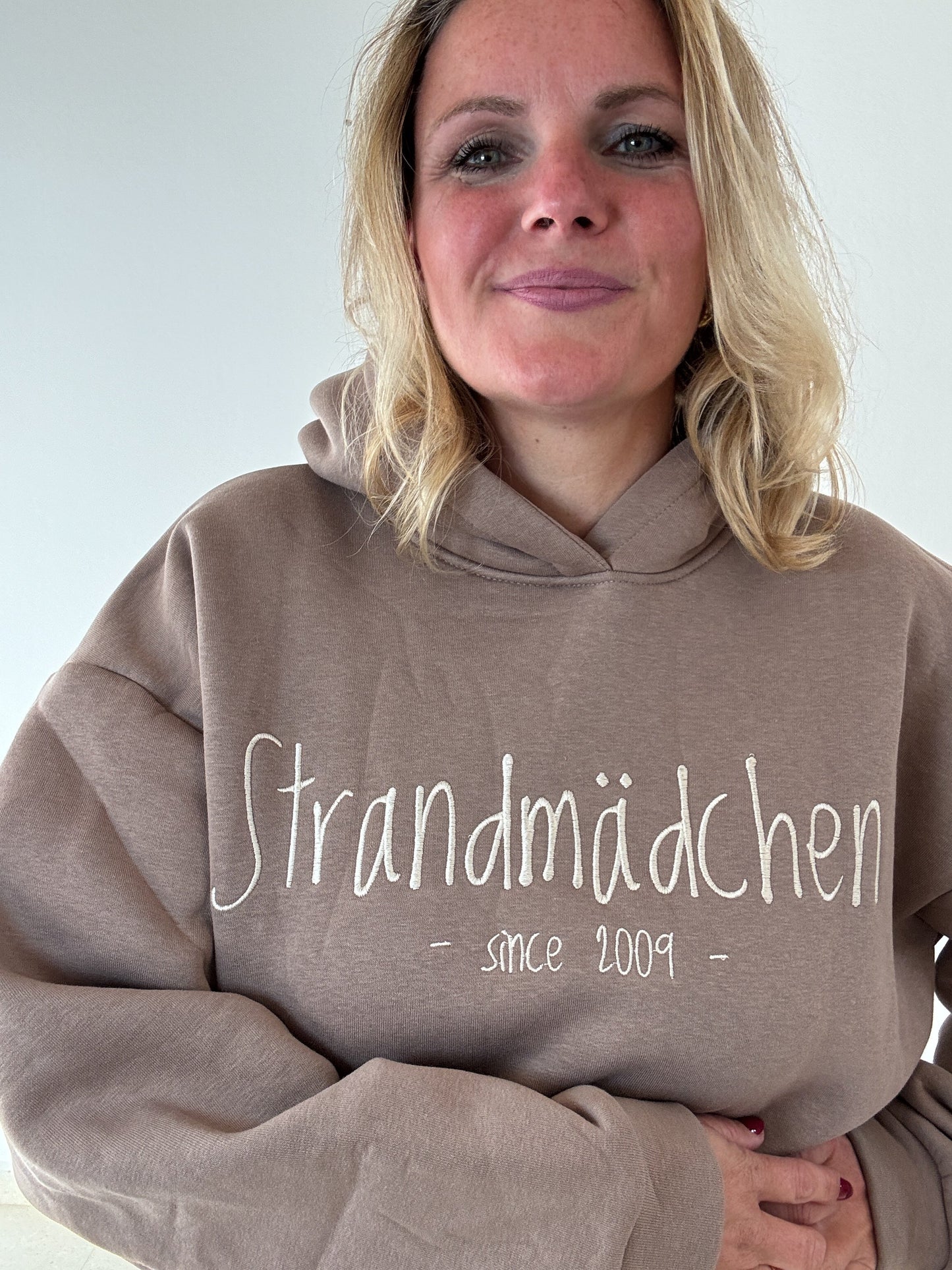 Hoodie Strandmädchen mit Stick