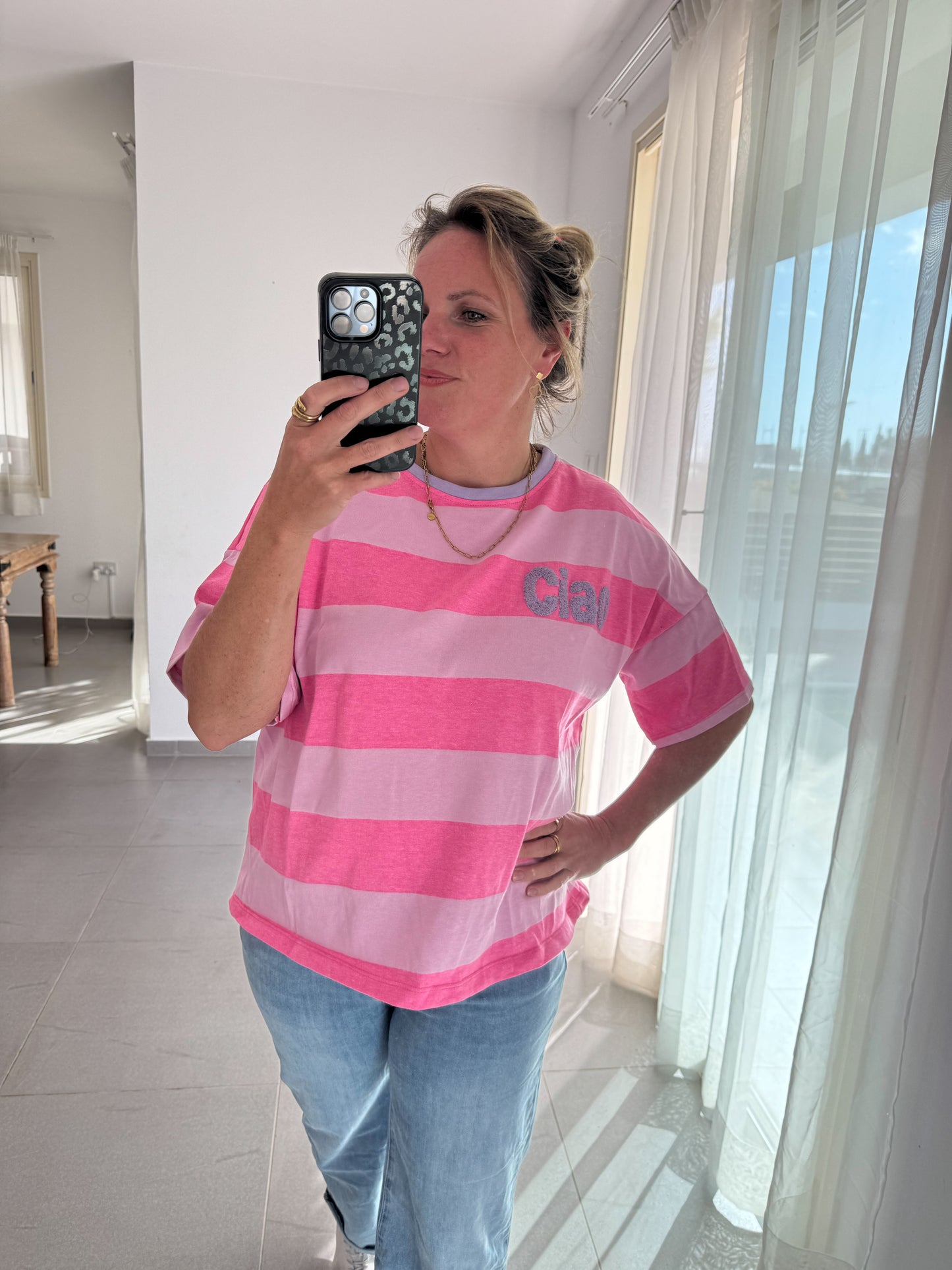 Sommer Sweatshirt CIAO – Streifenliebe mit Chenille