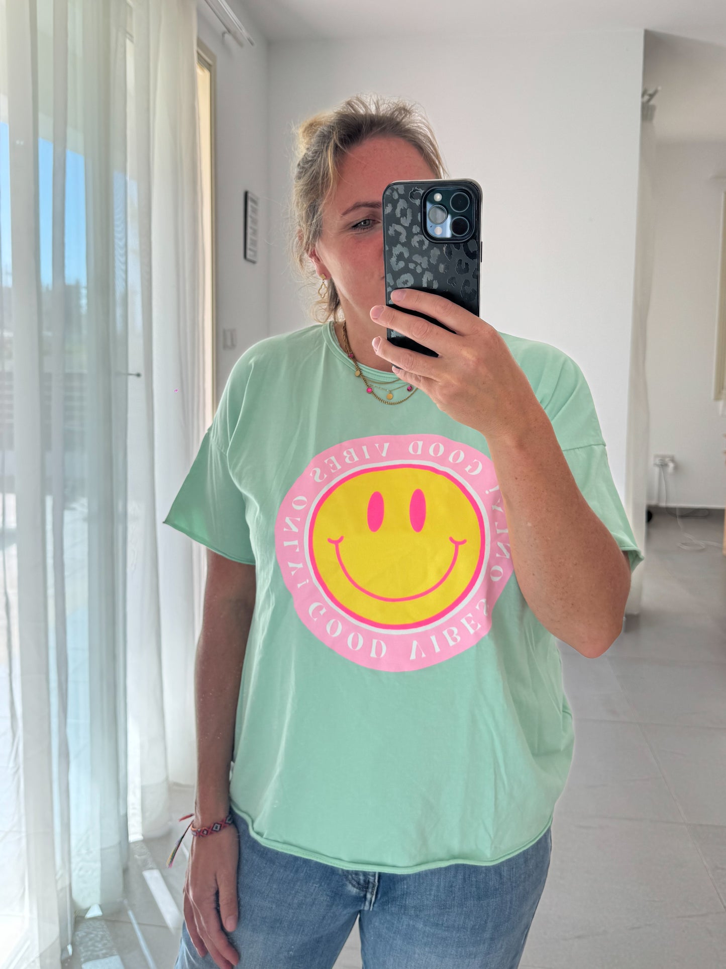 T-Shirt SMILEY, GOOD VIBES