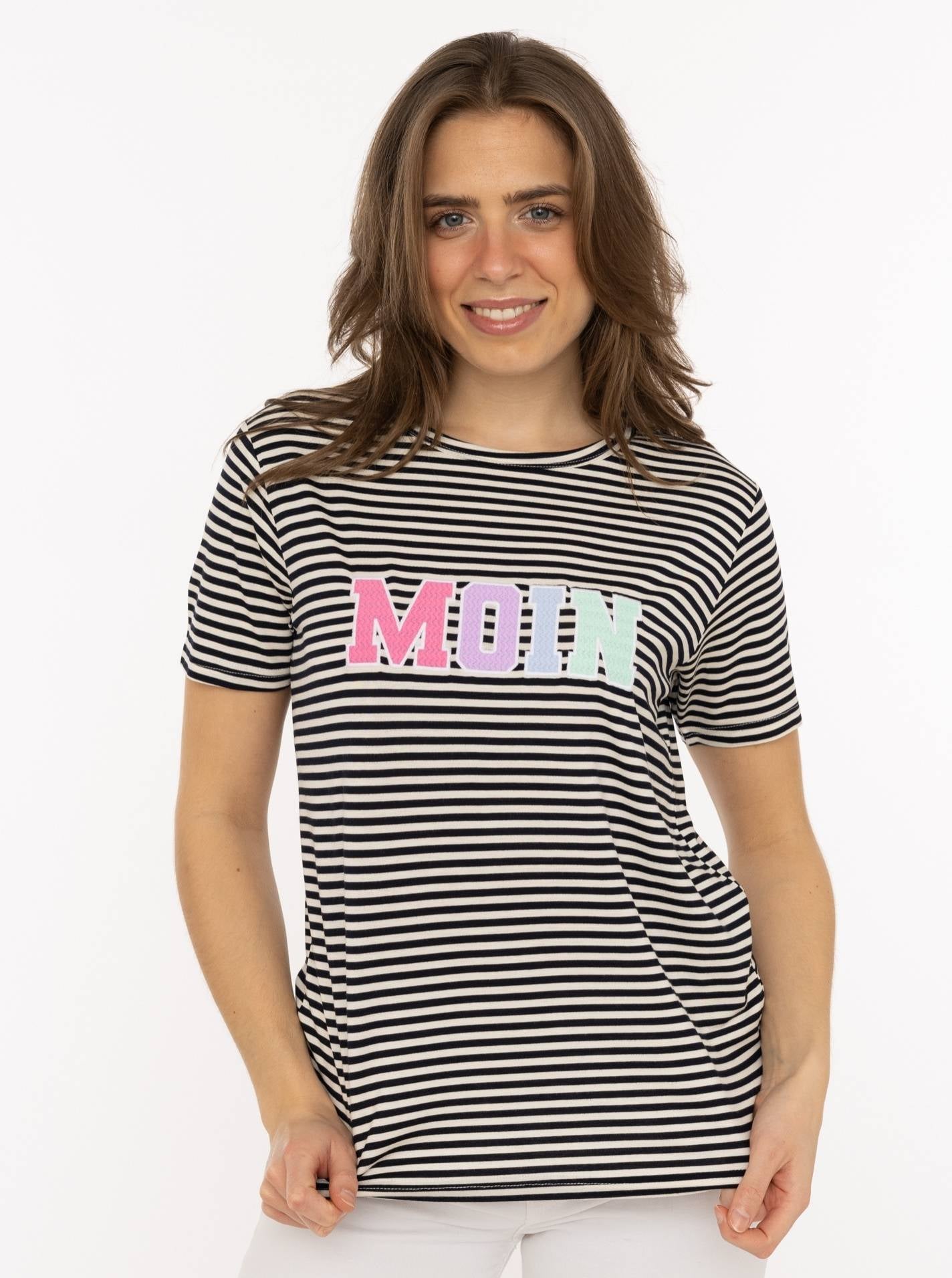 Zwillingsherz T-Shirt Streifen "Anker Moin"