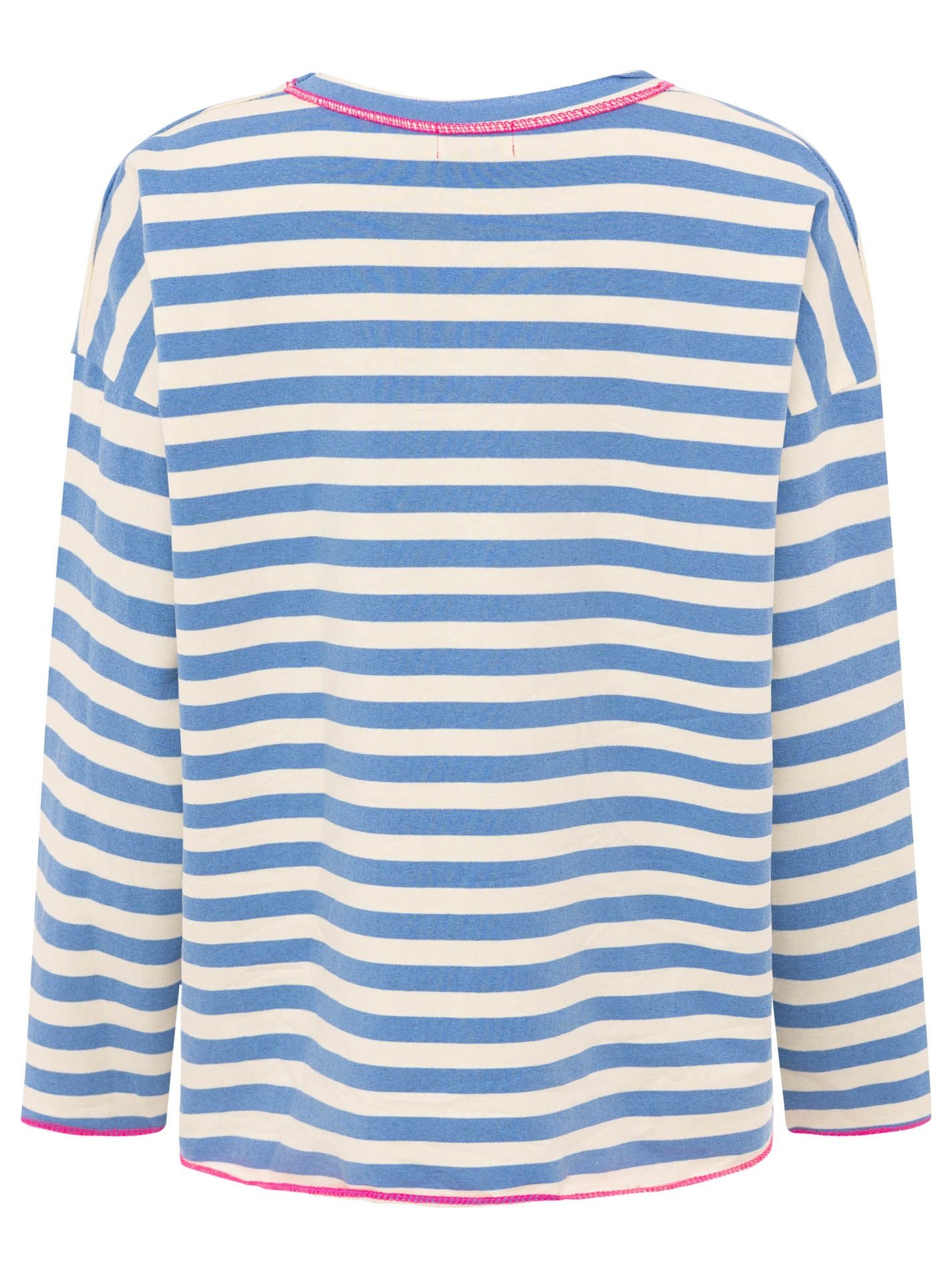 Zwillingsherz Sweatshirt V-Neck "Neon Streifen"