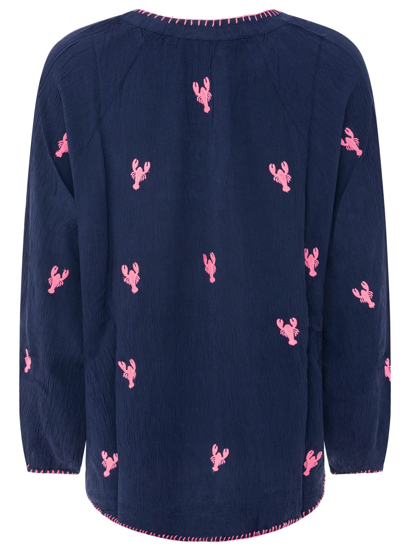 Zwillingsherz Bluse "Gestickte Hummer"