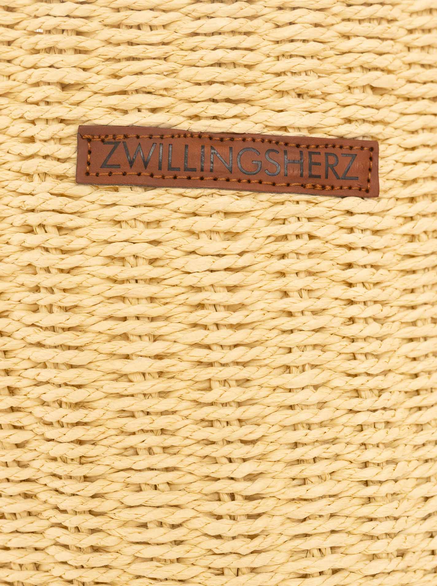 Zwillingsherz Korbtasche Stroh Geflochten "Zwillingsherz"